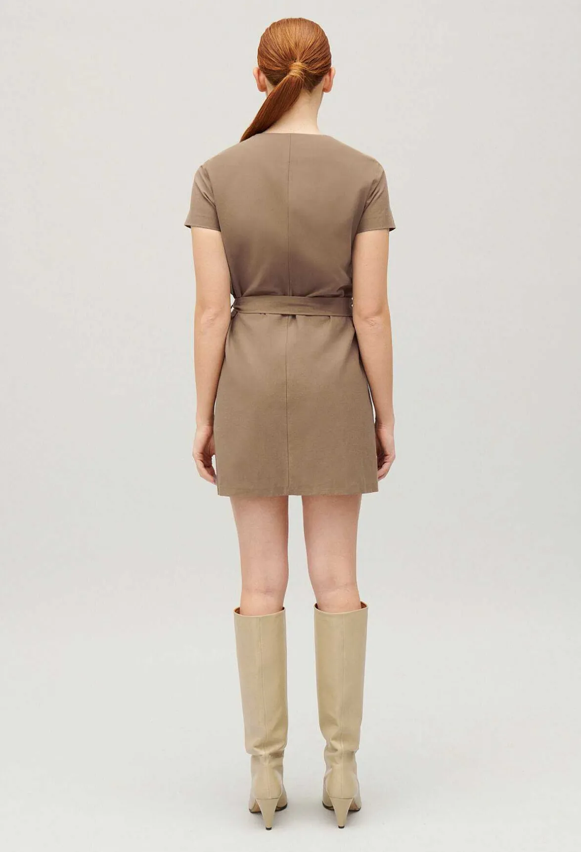 Claudie Pierlot Short Brown Button-Up Dress*Women Dresses