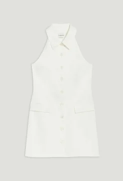Claudie Pierlot Short Ecru Satin Dress*Women Dresses