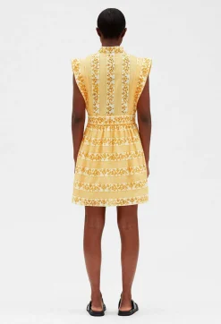 Claudie Pierlot Short Embroidered White Cotton Dress*Women Dresses