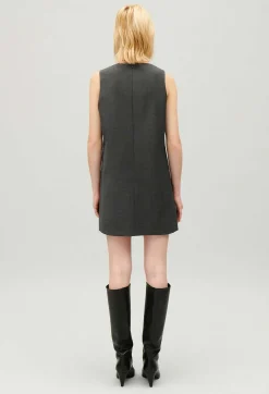 Claudie Pierlot Short Flecked Grey Dress*Women Dresses