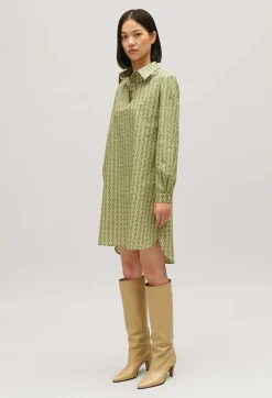 Claudie Pierlot Short Green Monogram Dress*Women Dresses