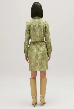 Claudie Pierlot Short Green Monogram Dress*Women Dresses