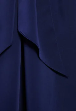 Claudie Pierlot Short Indigo Pussy Bow Dress*Women Dresses
