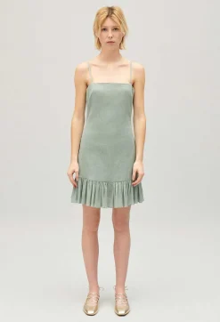 Claudie Pierlot Short Ruffled Almond Dress*Women Dresses