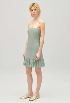 Claudie Pierlot Short Ruffled Almond Dress*Women Dresses