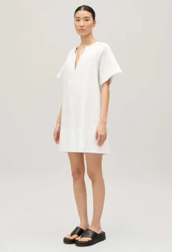 Claudie Pierlot Short White Lace-Up Dress*Women Dresses