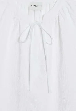 Claudie Pierlot Short White Lace-Up Dress*Women Dresses