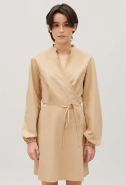 Claudie Pierlot Short Wrap Dress With Mandarin Collar*Women Dresses