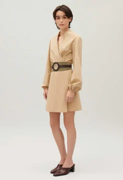 Claudie Pierlot Short Wrap Dress With Mandarin Collar*Women Dresses