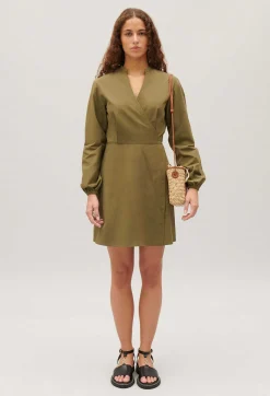 Claudie Pierlot Short Wrap Dress With Mandarin Collar*Women Dresses