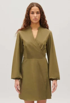 Claudie Pierlot Short Wrap Dress With Mandarin Collar*Women Dresses