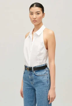 Claudie Pierlot Sleeveless White Shirt*Women Tops And Shirts