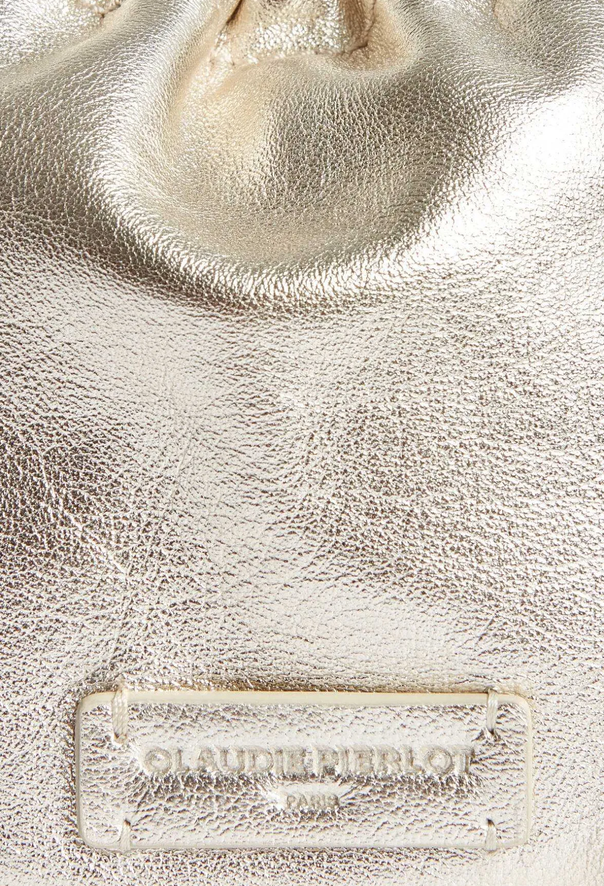 Claudie Pierlot Smooth Gold Leather Purse Bag*Women Mini-Bags