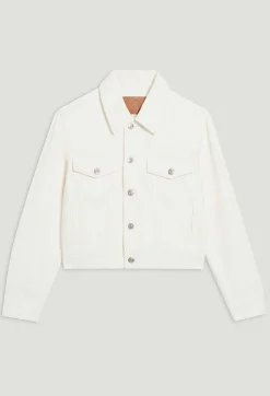 Claudie Pierlot Straight-Leg Cream Denim Jacket*Women Jackets And Coats