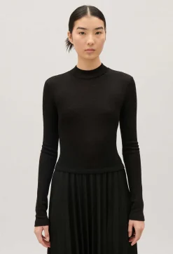 Claudie Pierlot Twist Black Pleated Knitted Dress*Women Dresses