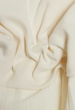 Claudie Pierlot Twist Ivory Bi-Material Midi Dress*Women Dresses