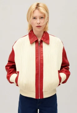 Claudie Pierlot Two-Tone Dual-Material Jacket*Women Jackets And Coats