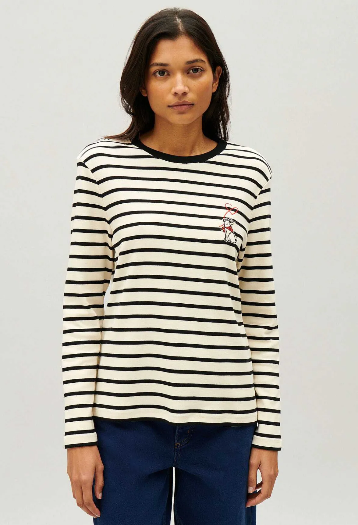 Claudie Pierlot Two-Tone Jean Toto Breton T-Shirt*Women Sweaters And Cardigans