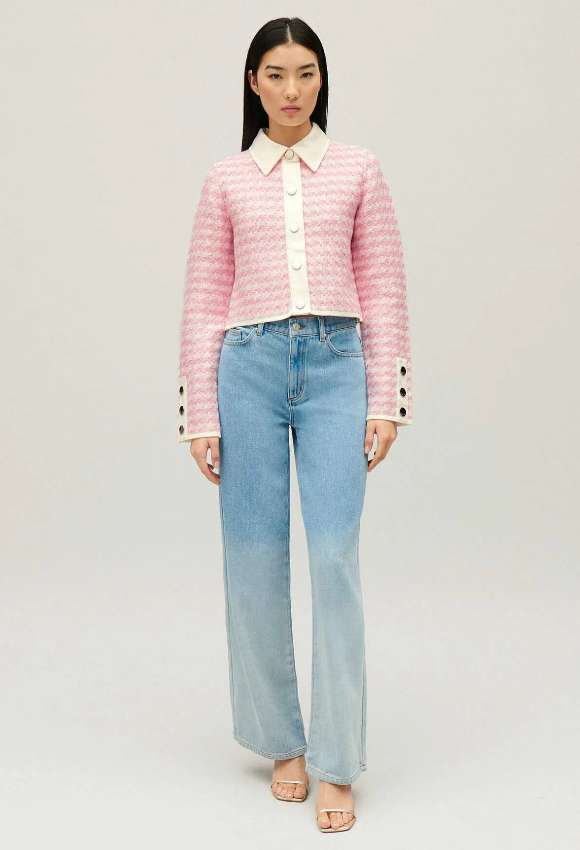 Claudie Pierlot Two-Tone Knit Cardigan*Women Sweaters And Cardigans