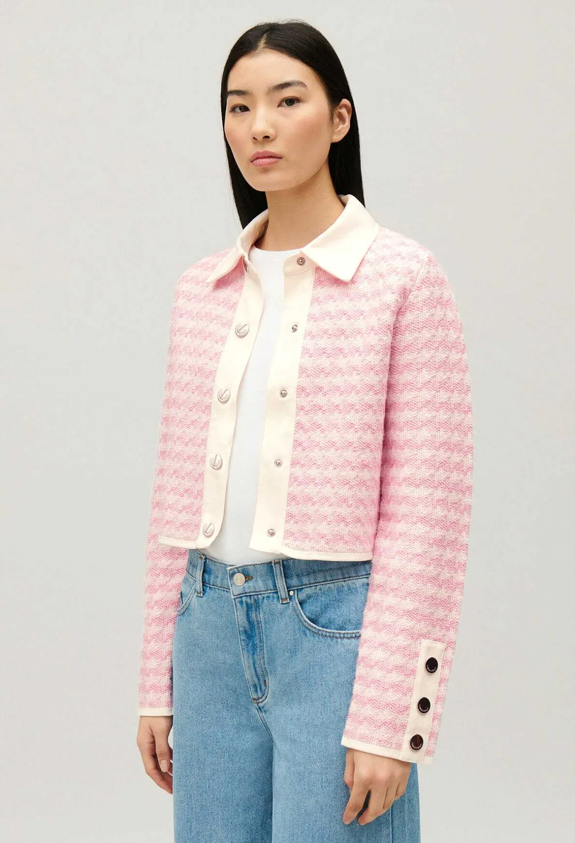 Claudie Pierlot Two-Tone Knit Cardigan*Women Sweaters And Cardigans