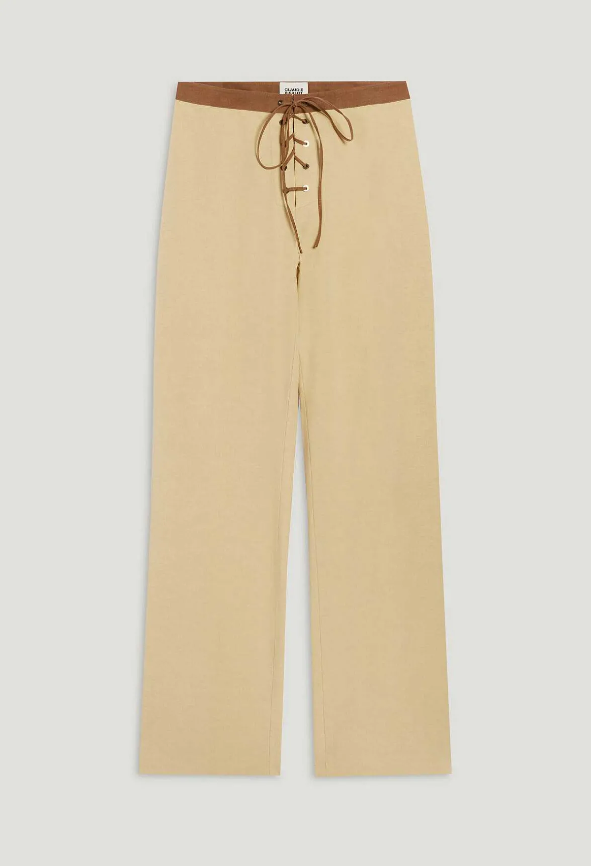 Claudie Pierlot Two-Tone Lace-Up Trousers*Women Jeans And Trousers