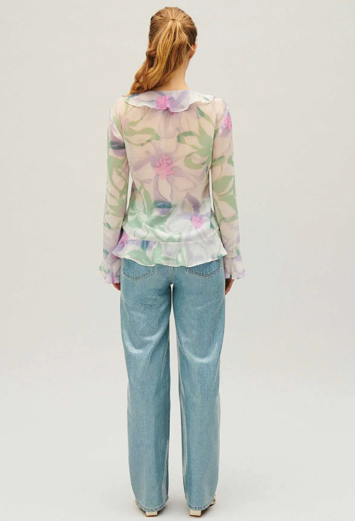Claudie Pierlot Watercolour Print Silk Blouse*Women Tops And Shirts
