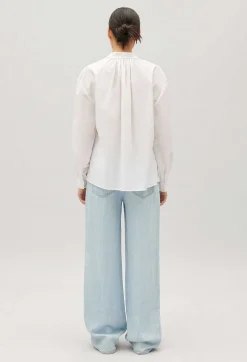 Claudie Pierlot White Poplin Shirt*Women Tops And Shirts