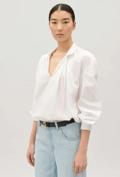 Claudie Pierlot White Poplin Shirt*Women Tops And Shirts