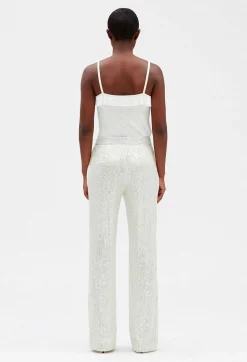 Claudie Pierlot White Sequinned Trousers*Women Jeans And Trousers