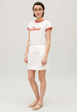 Claudie Pierlot White Short Skirt*Women Skirts And Shorts