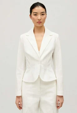 Claudie Pierlot White Slim-Fit Suit Jacket*Women Blazers