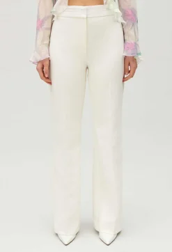 Claudie Pierlot White Straight Tailored Trousers*Women Jeans And Trousers