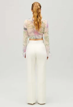 Claudie Pierlot White Straight Tailored Trousers*Women Jeans And Trousers