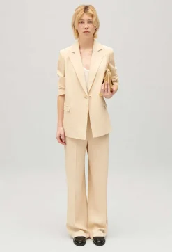 Claudie Pierlot Wide-Leg Beige Trousers*Women Jeans And Trousers