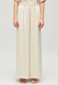 Claudie Pierlot Wide-Leg Trousers With Smocked Waistband*Women Jeans And Trousers