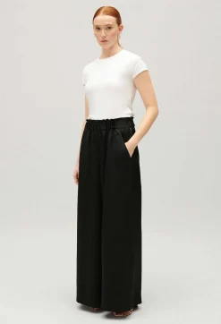 Claudie Pierlot Wide-Leg Trousers With Smocked Waistband*Women Jeans And Trousers