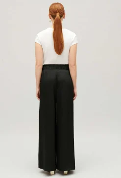 Claudie Pierlot Wide-Leg Trousers With Smocked Waistband*Women Jeans And Trousers