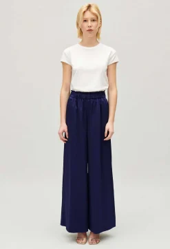Claudie Pierlot Wide-Leg Trousers With Smocked Waistband*Women Jeans And Trousers