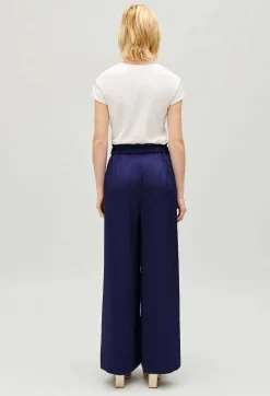 Claudie Pierlot Wide-Leg Trousers With Smocked Waistband*Women Jeans And Trousers