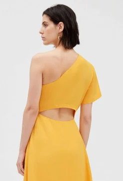 Claudie Pierlot Yellow Asymmetric Midi Dress*Women Dresses