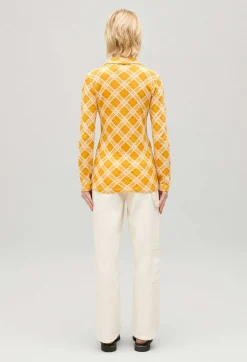 Claudie Pierlot Yellow Checked Cardigan*Women Sweaters And Cardigans