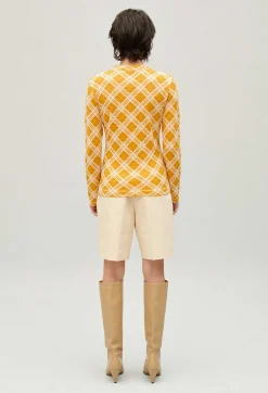 Claudie Pierlot Yellow Checked Jumper*Women Sweaters And Cardigans
